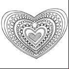 Coloriage pour adulte à imprimer, un cœur 