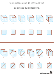 Jeu d'observation gratuit, les arêtes des cubes de verre