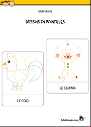 Cahier de dessins en pointillés, maternelle petite et moyenne section