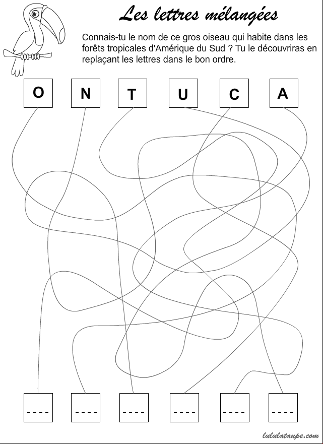 Jeu de lettres gratuit pour enfants de 6 ans et plus