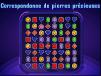 Correspondance de pierres précieuses, jeu en ligne